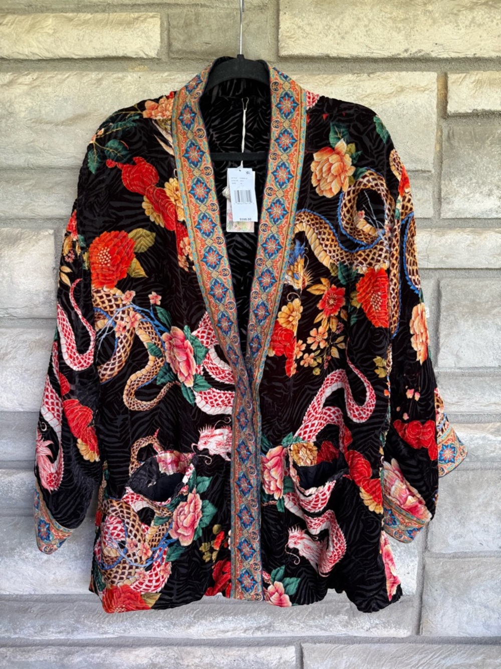JOHNNY WAS MERHAWI KIMONO XL  $598 Amazing !!!! Oversized Reversible - Picture 2 of 6